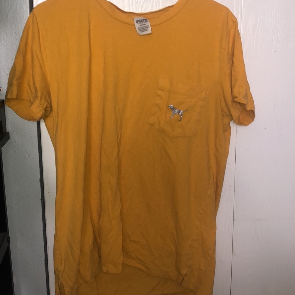 Brand pink, yellow t-shirt